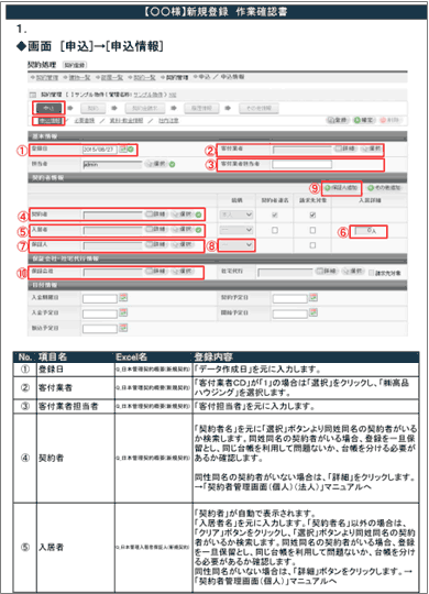 作業確認書 登録マニュアル